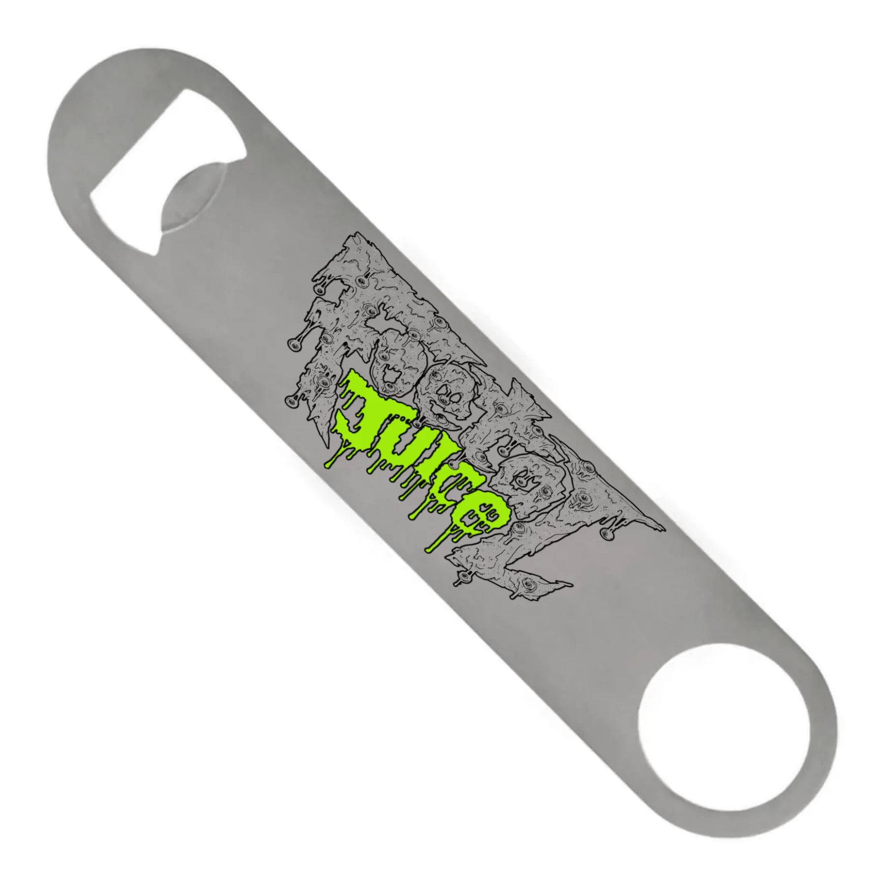 Crack open a beer with these Foetal Juice stainless steel bar blades.