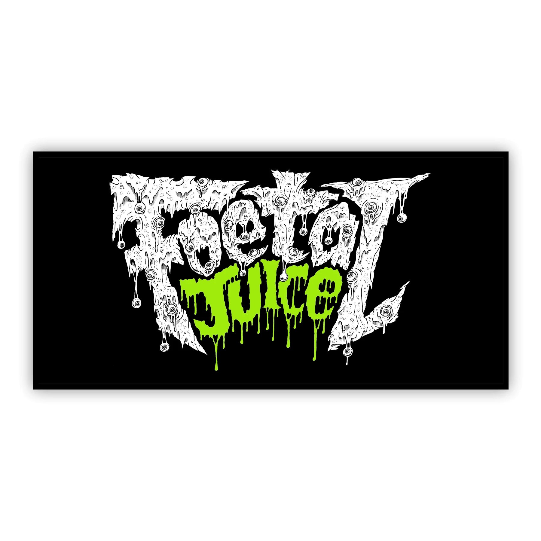 Sew this official rectangle Foetal Juice patch onto your battle jacket, perfect for on front of back of the jacket.