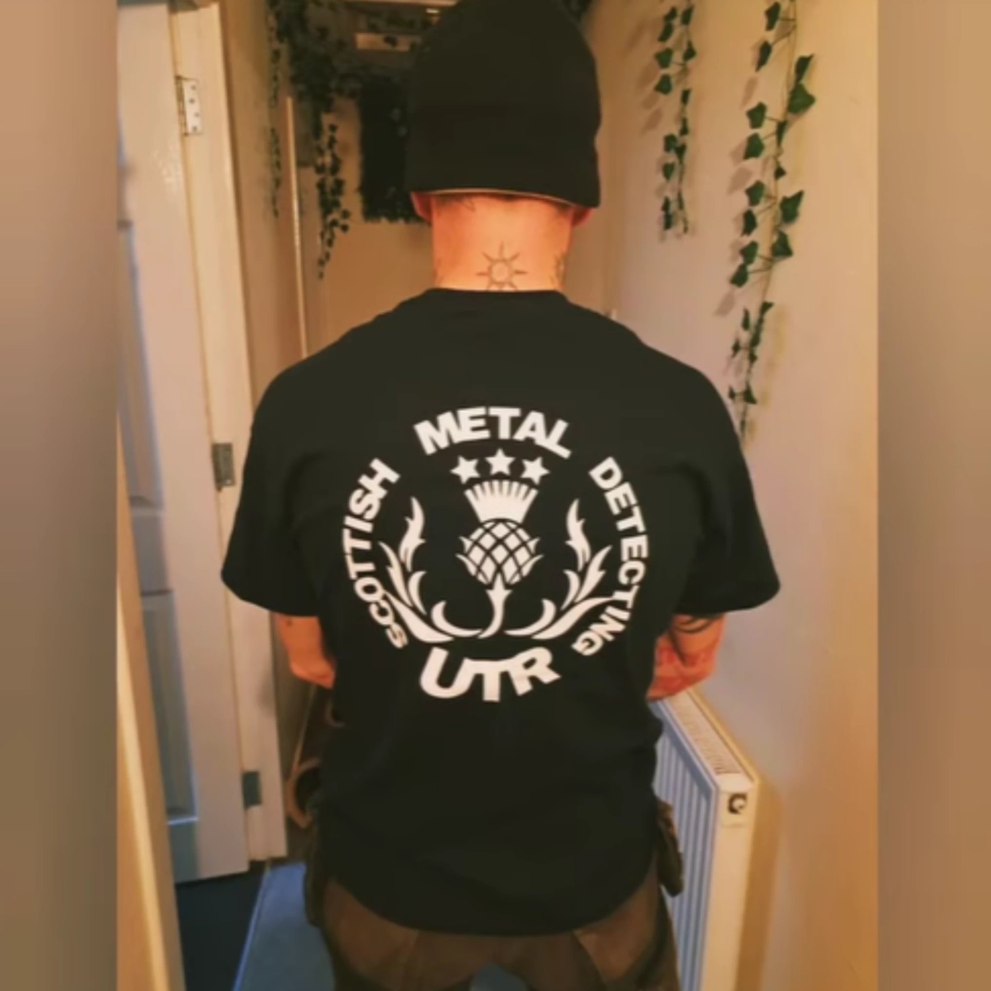 Black Scottish Metal Detecting Logo T-shirts