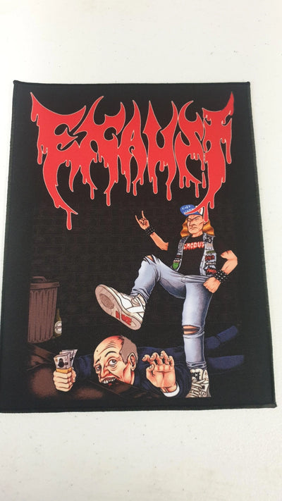 Thrash metal custom back patch.