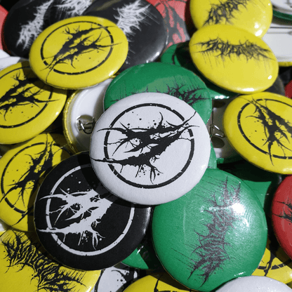 Badges with band logo and multiple colours