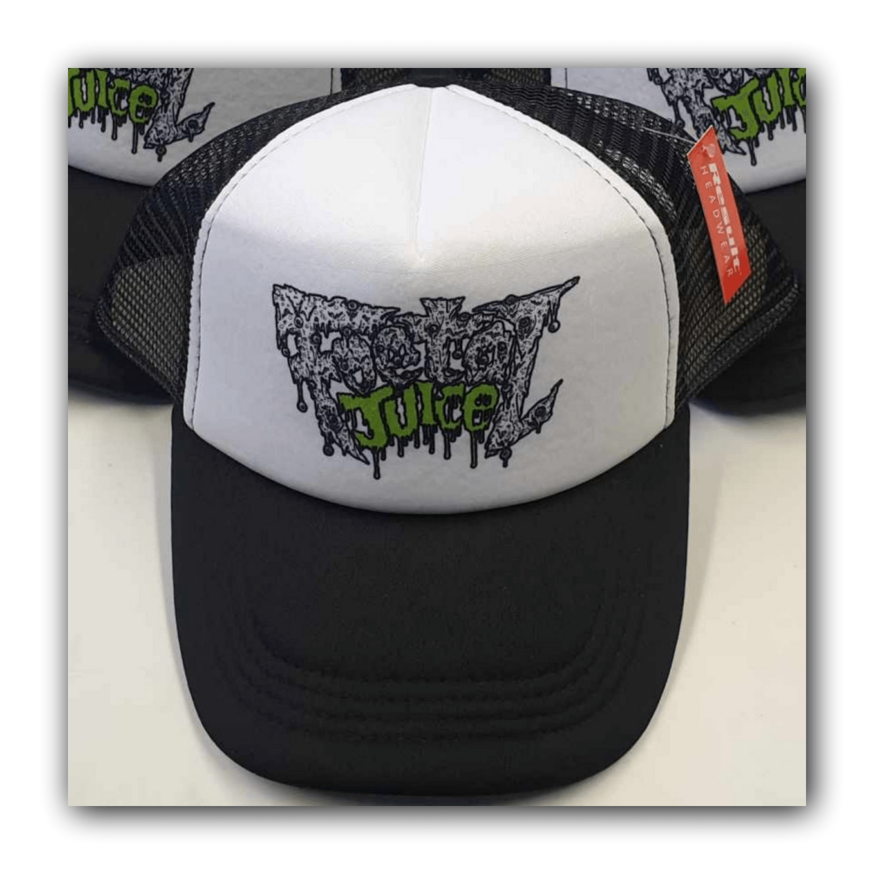 Foetal Juice Logo Trucker Cap in Black