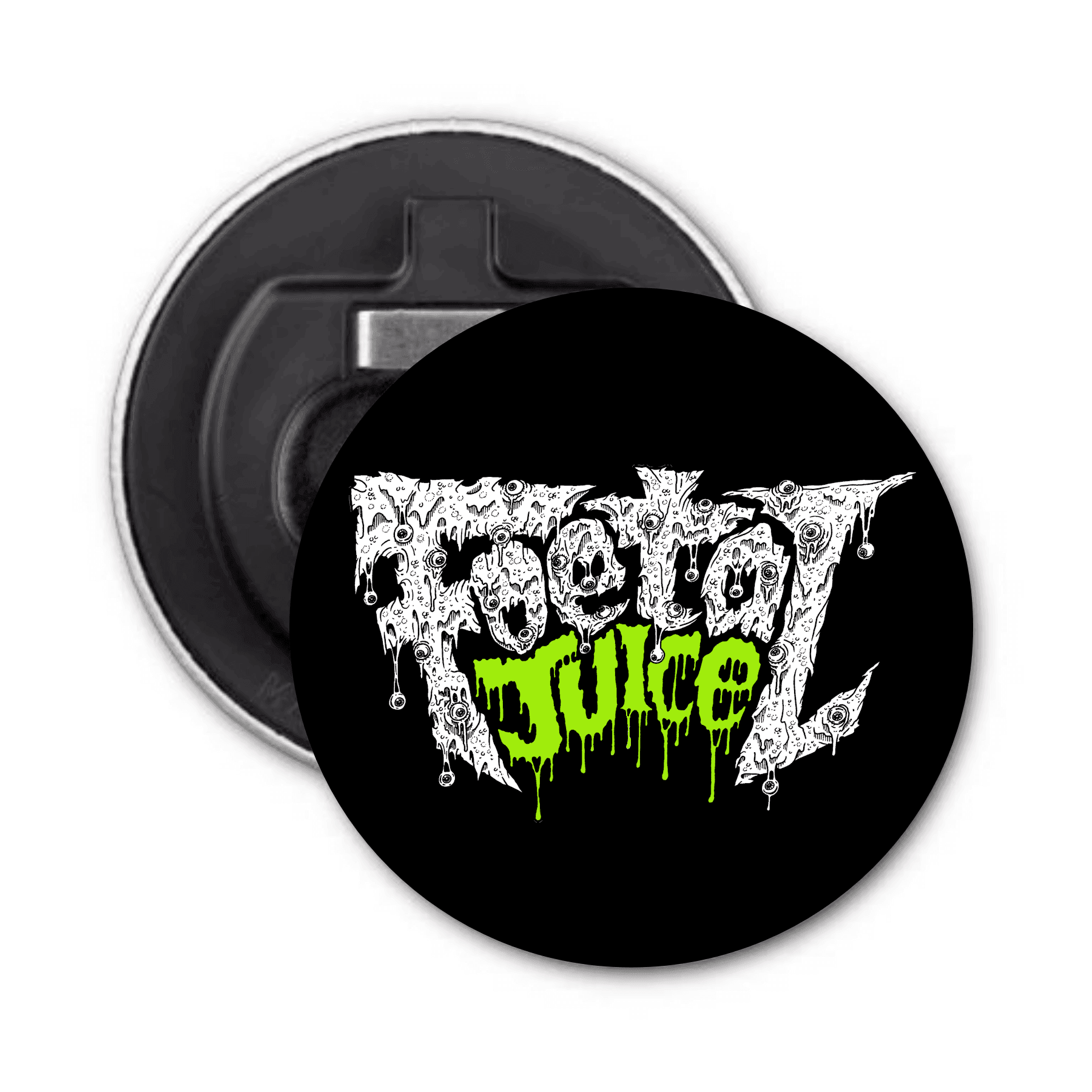 Foetal Juice Logo 59mm Magnetic Round Bottle Opener