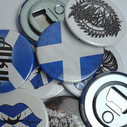 Round printed magnetic bottle openers