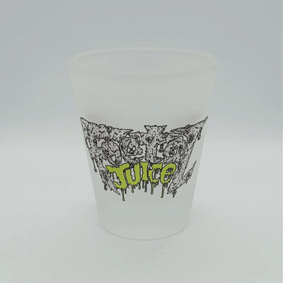 Have a shot when listening to Foetal Juice with these 1.5 oz logo shot glasses.