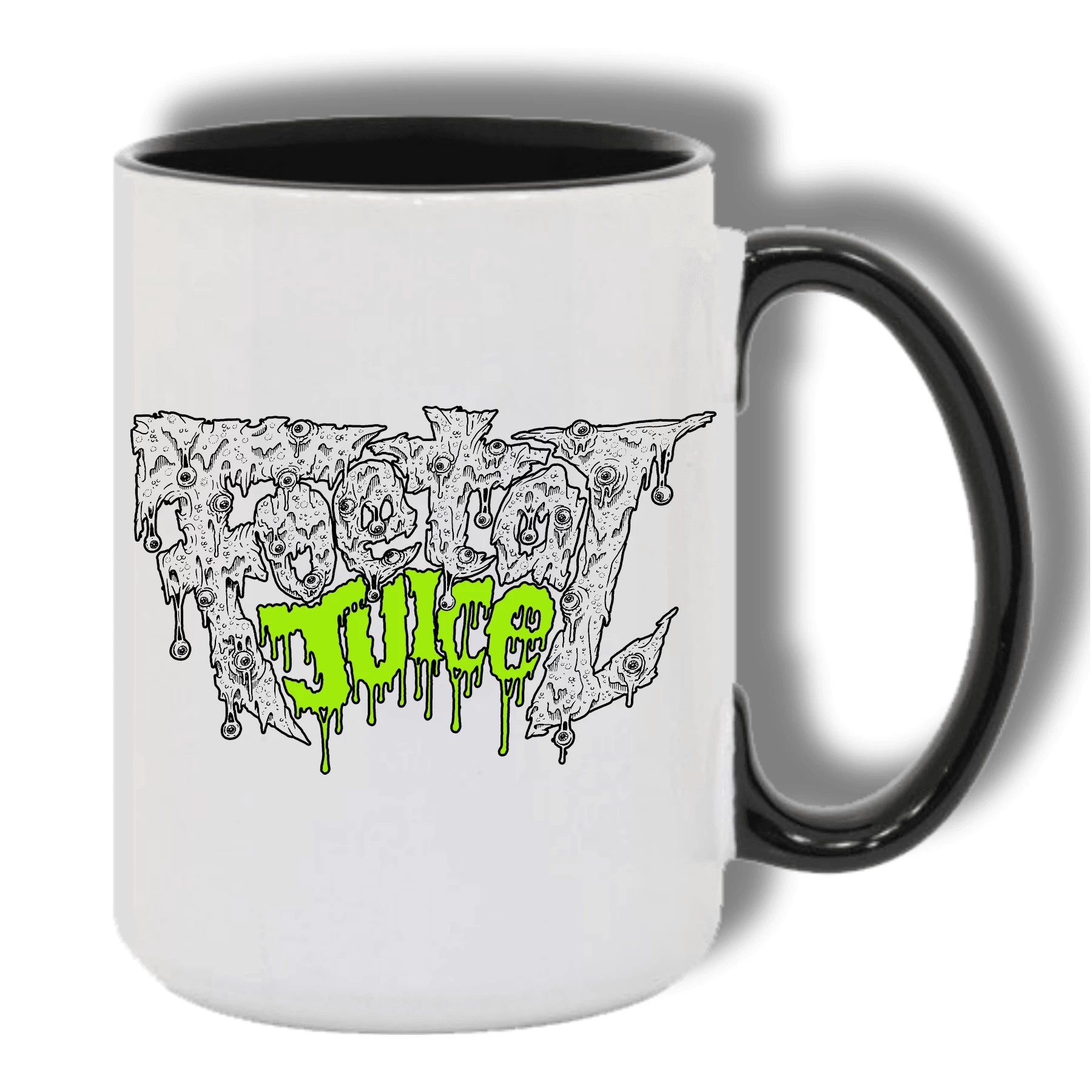 Foetal Juice logo artwork mug.