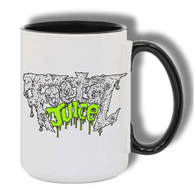 Foetal Juice logo artwork mug.