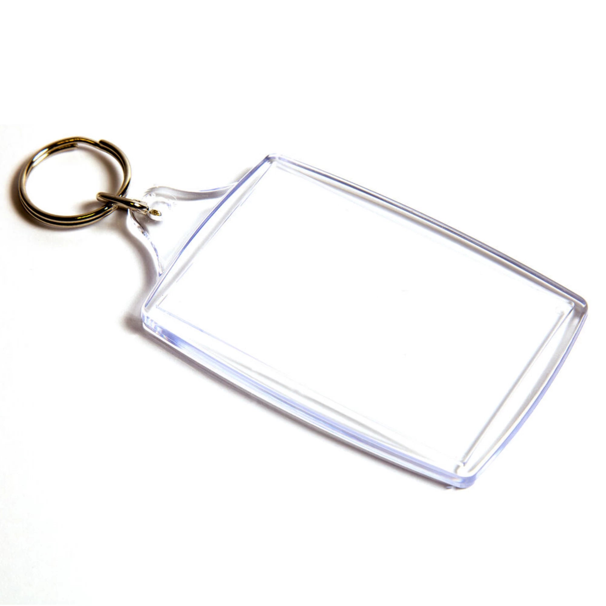 Large personalised keyring on a white background.