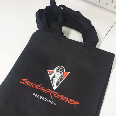 Shadowrunner recordings black logo tote bag