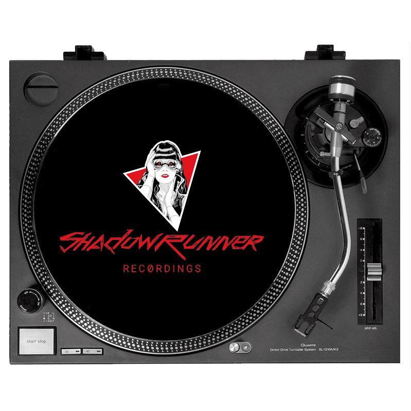 twelve-inch turntable slipmat from Shadowrunner Recordings