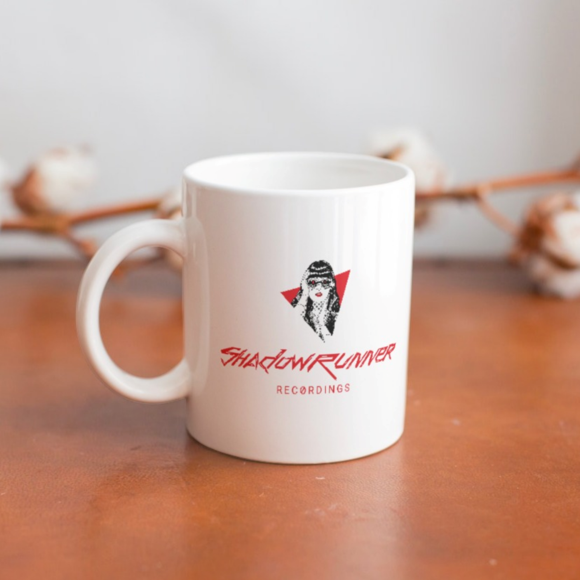 White Shadowrunner Recordings mug