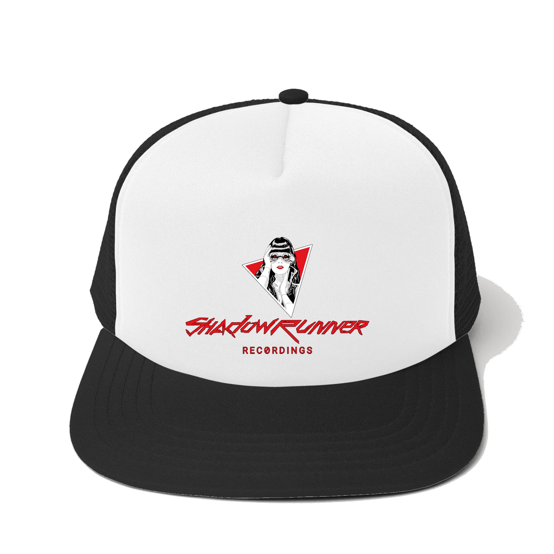 Shadowrunner Recordings black trucker caps.